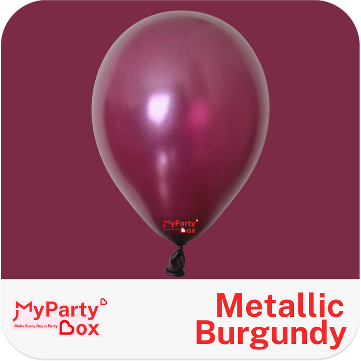 Sempertex Metallic Burgundy Latex Balloon Color Chart
