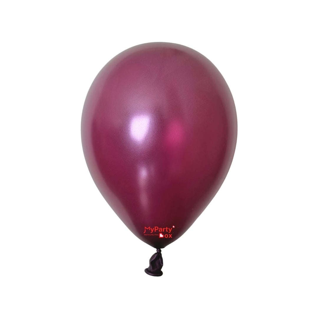 Sempertex Metallic Burgundy Latex Balloon Regular Size 12"(30cm)