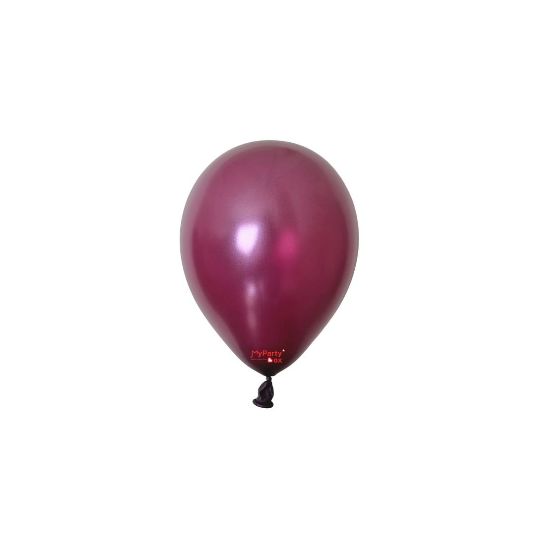 Sempertex Metallic Burgundy Latex Balloon Mini Size 5"(12cm)