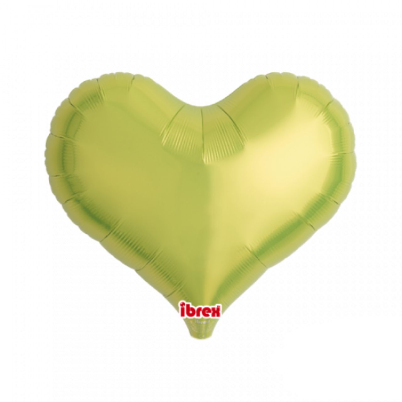 Ibreh Metallic Lime Green Jelly Heart Foil Balloon (unpackaged)
