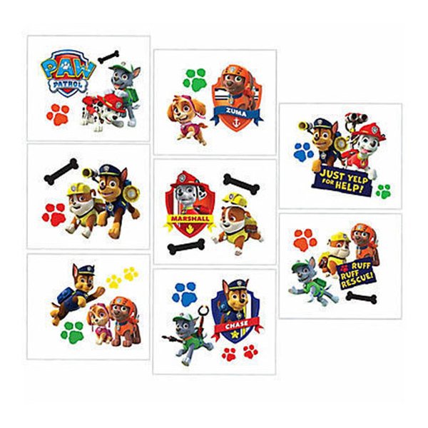 Paw Patrol Tattoos Favor