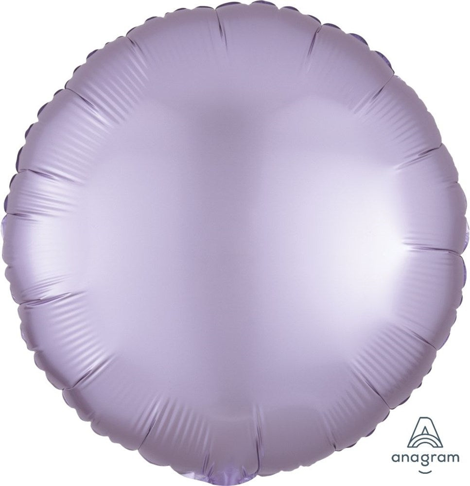 A round metallic foil balloon in a light lavender purple color, shown against a plain white background with a brand watermark in the bottom right corner.