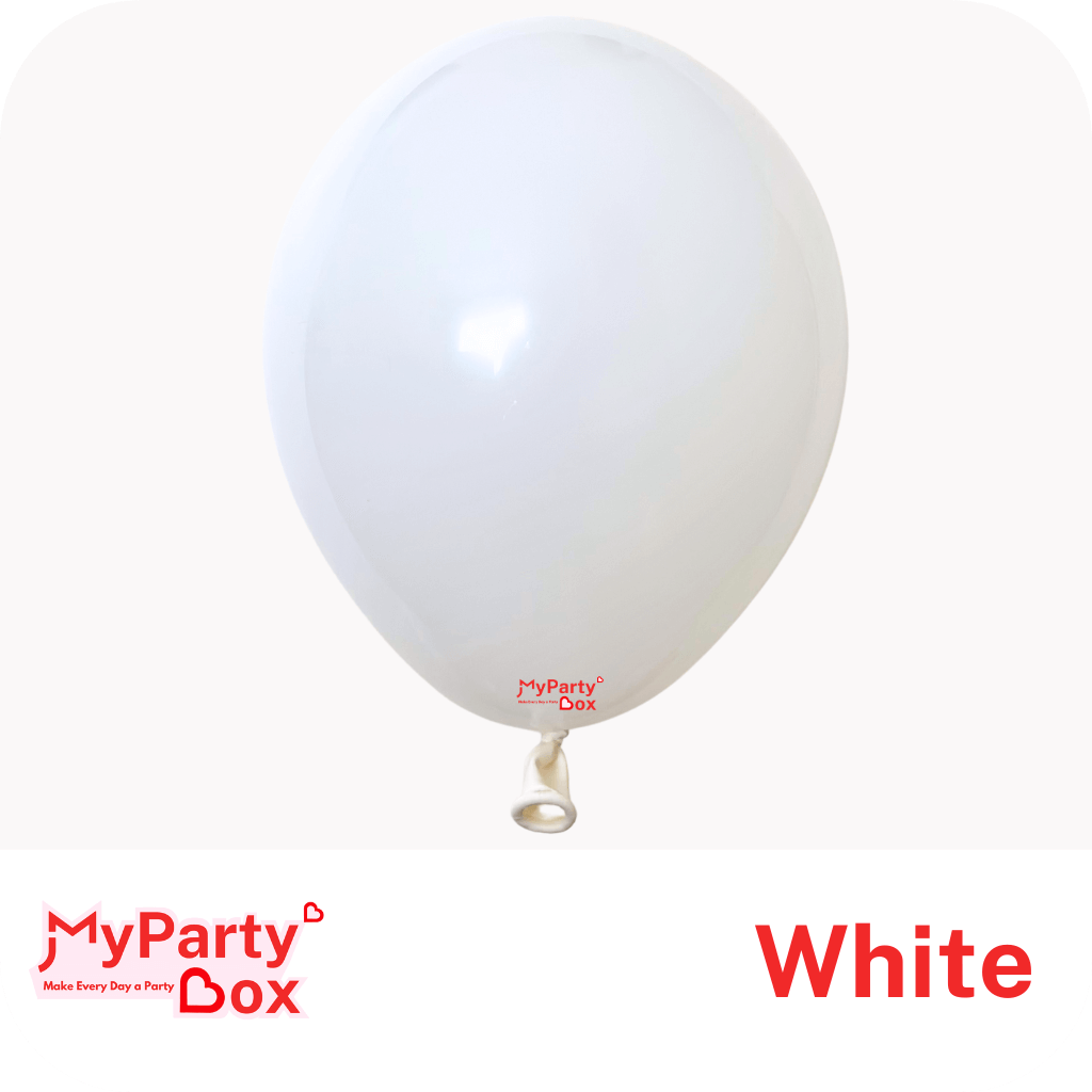 24" (60cm) Round Latex Balloon Standard White