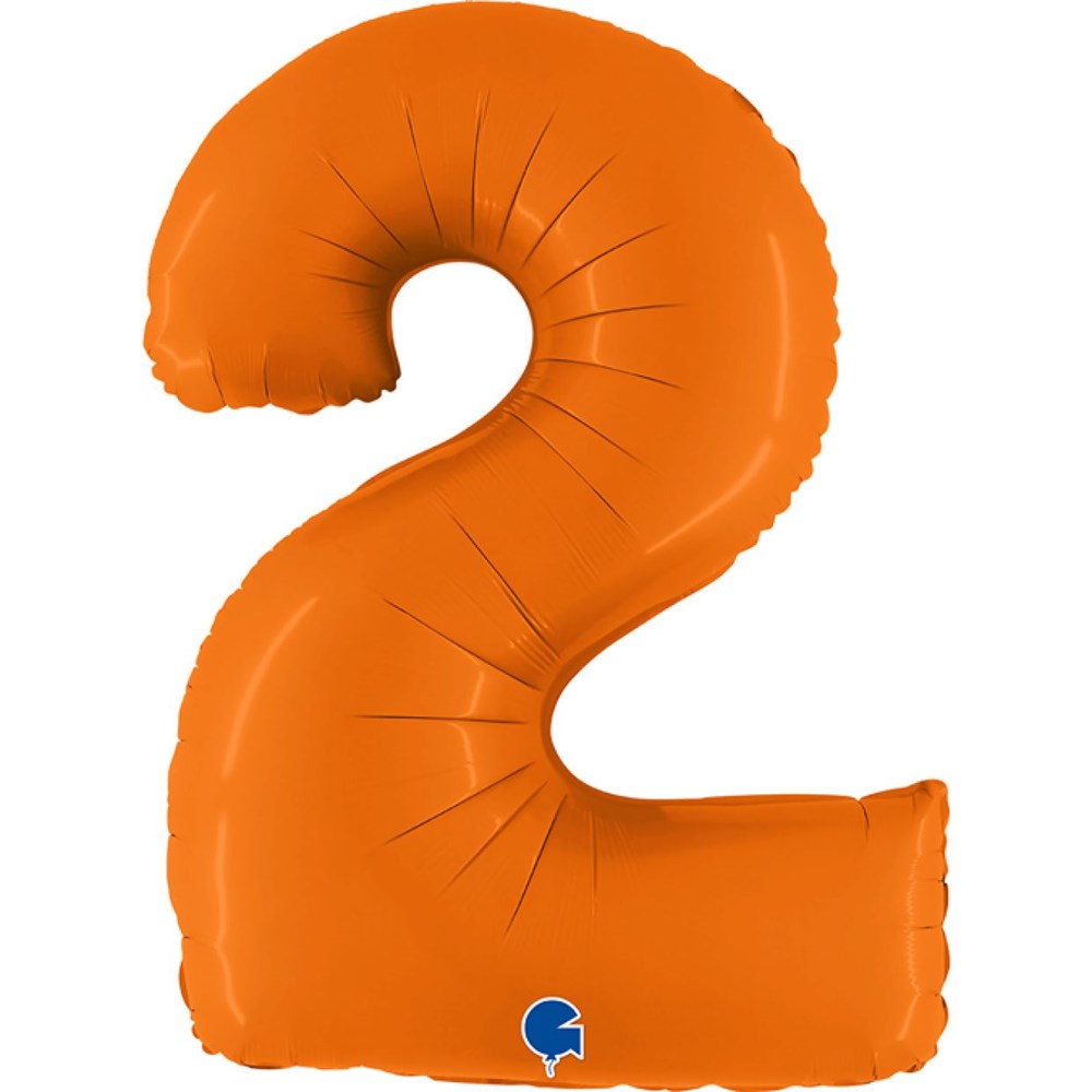 Orange Number Balloon 2