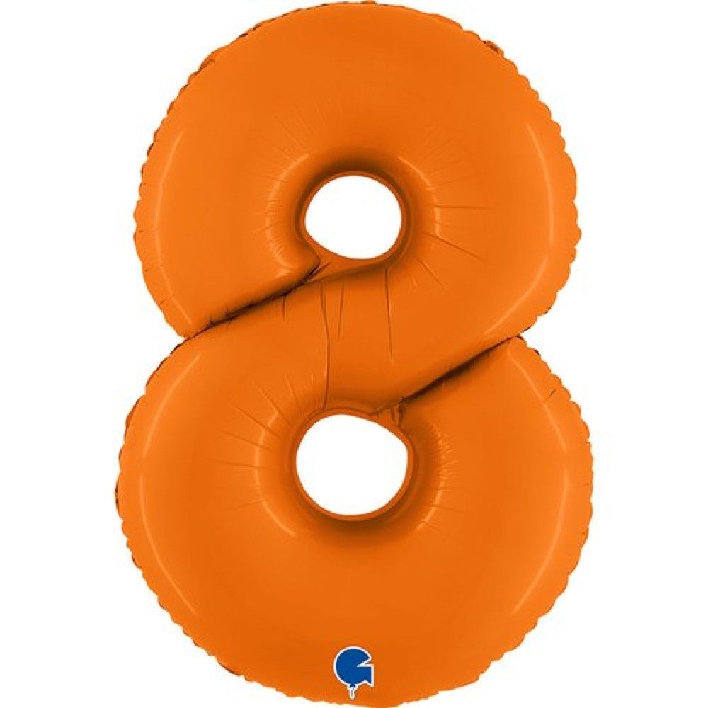 Orange Number Balloon