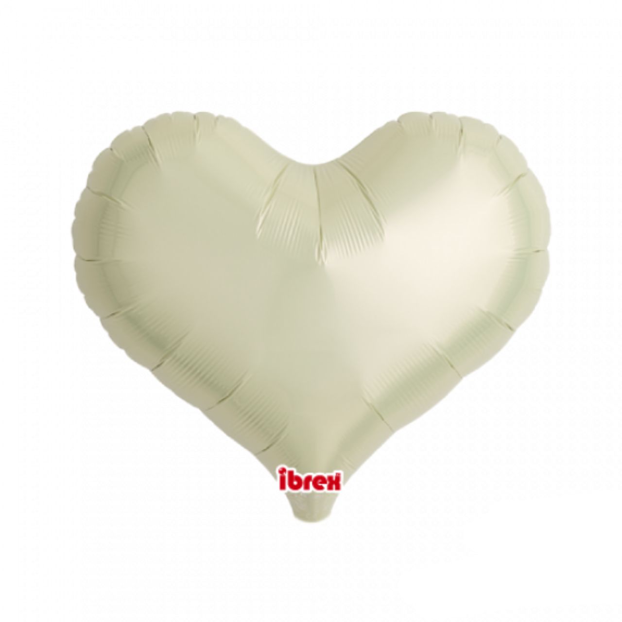 Ibreh Metallic Ivory Jelly Heart Foil Balloon (unpackaged)
