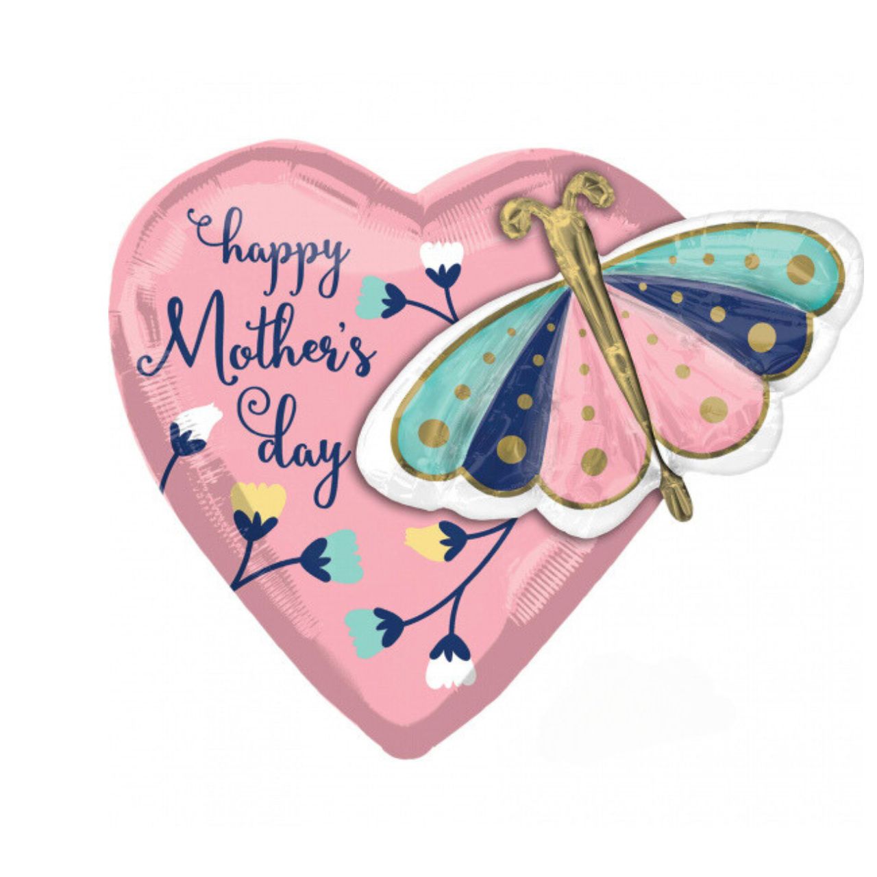 Happy Mother's Day Butterfly & Heart Foil Balloon