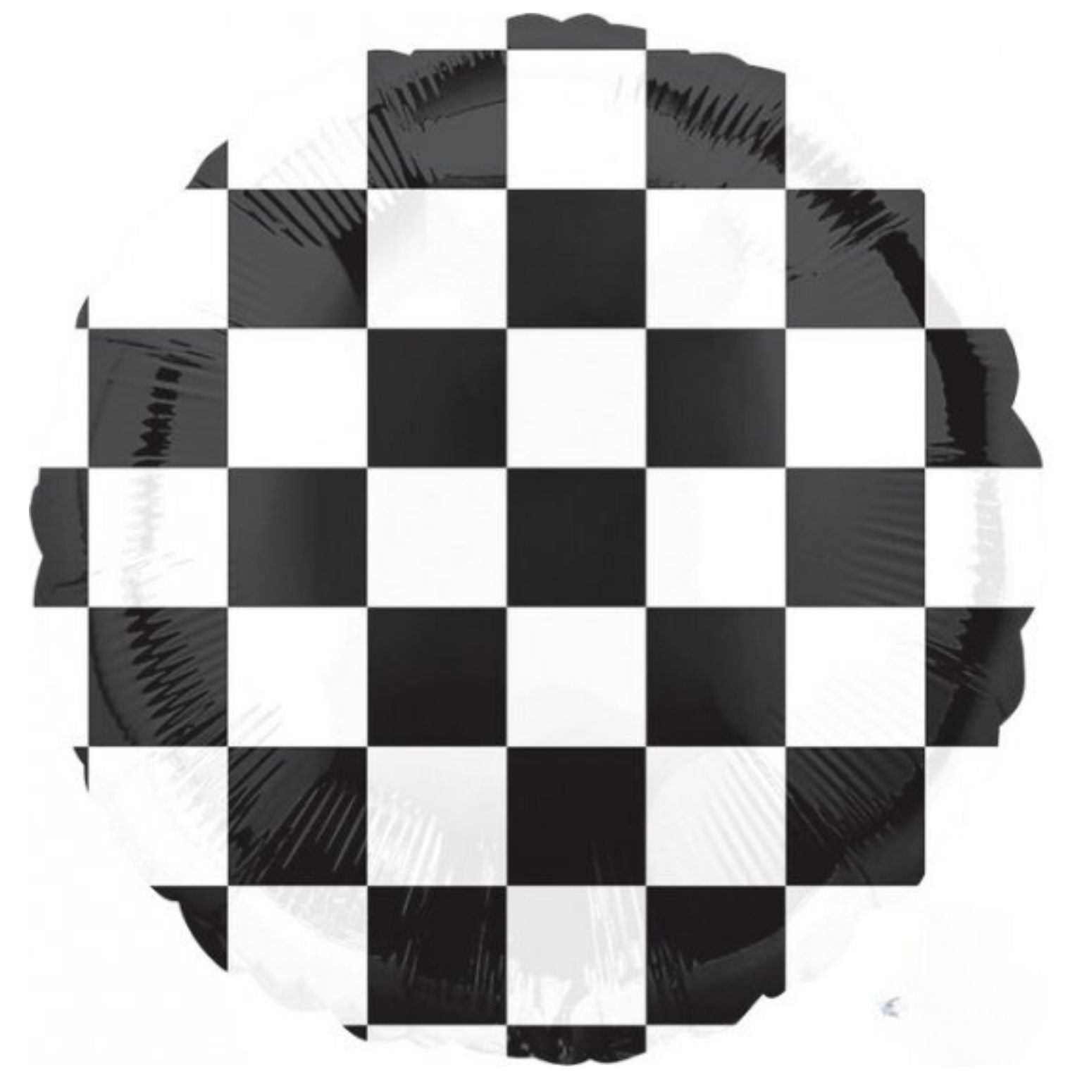 Anagram Black and White Checkerboard Foil Balloon
