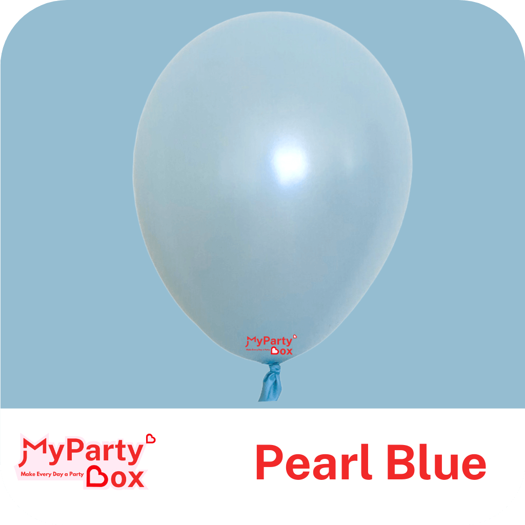 11" (28cm) Pearl Light Blue Latex Balloon