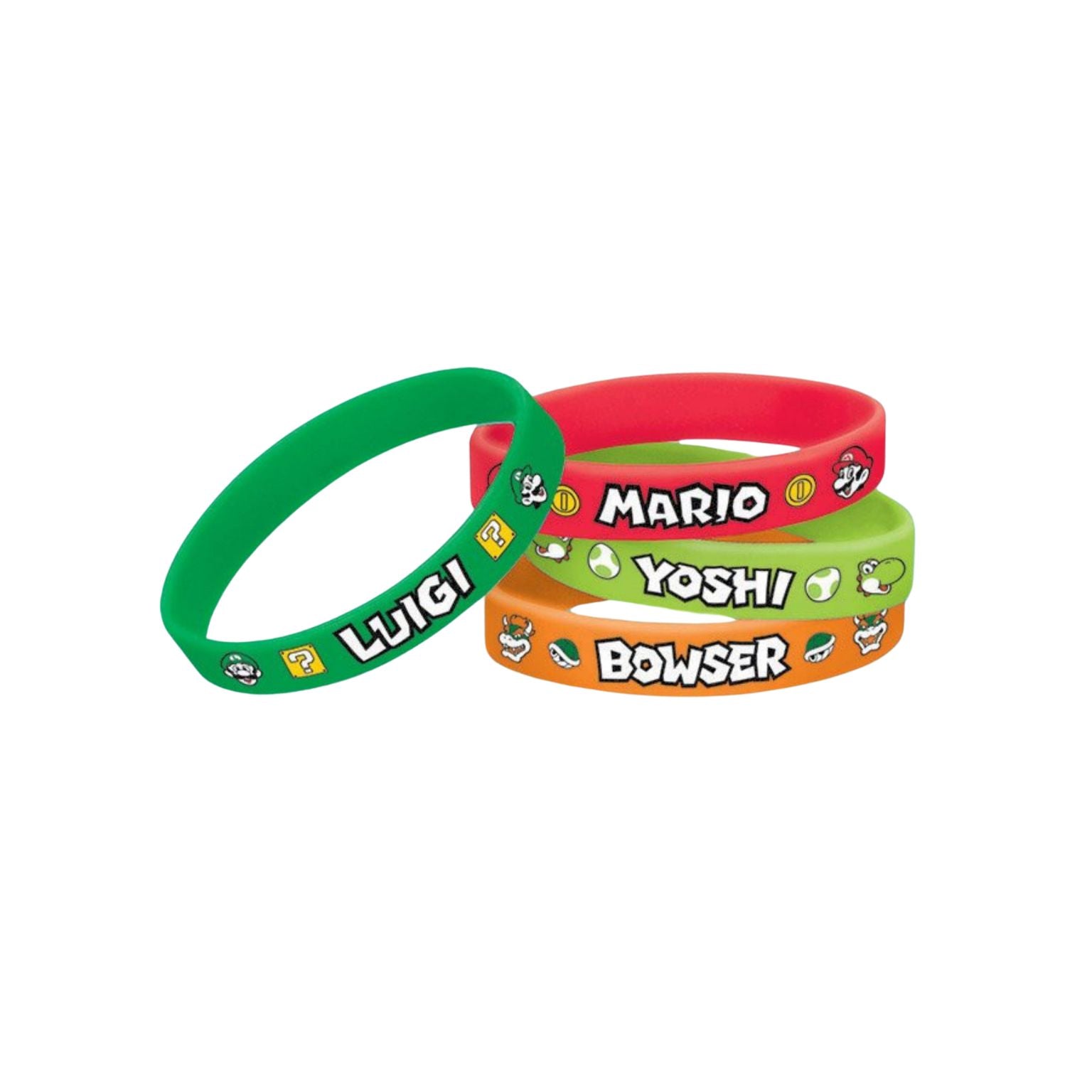 Amscan Super Mario Brothers Rubber Bracelets (PK6)