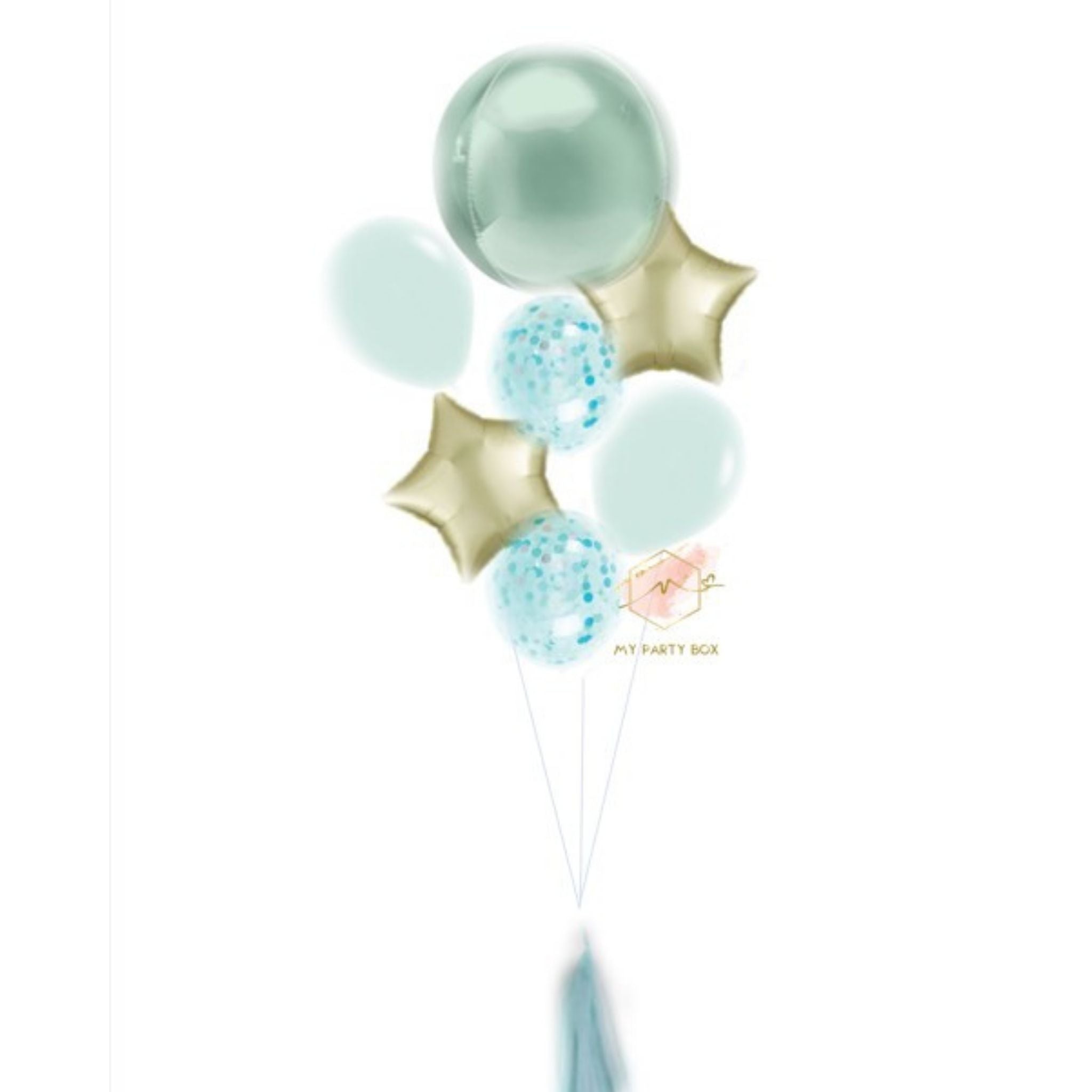 My Party Box Pastel Green Deluxe Balloon Bouquet