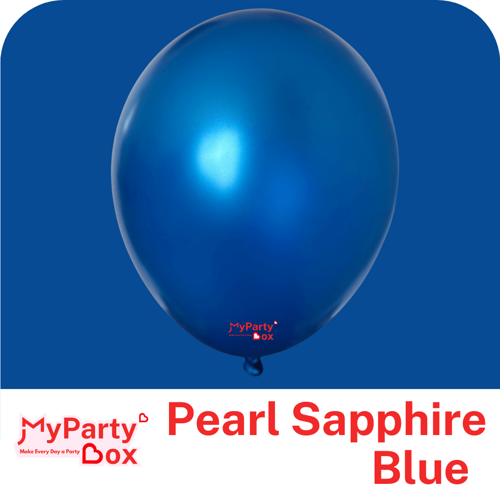 5" (12cm) Pearl Sapphire Blue Mini Latex Balloon