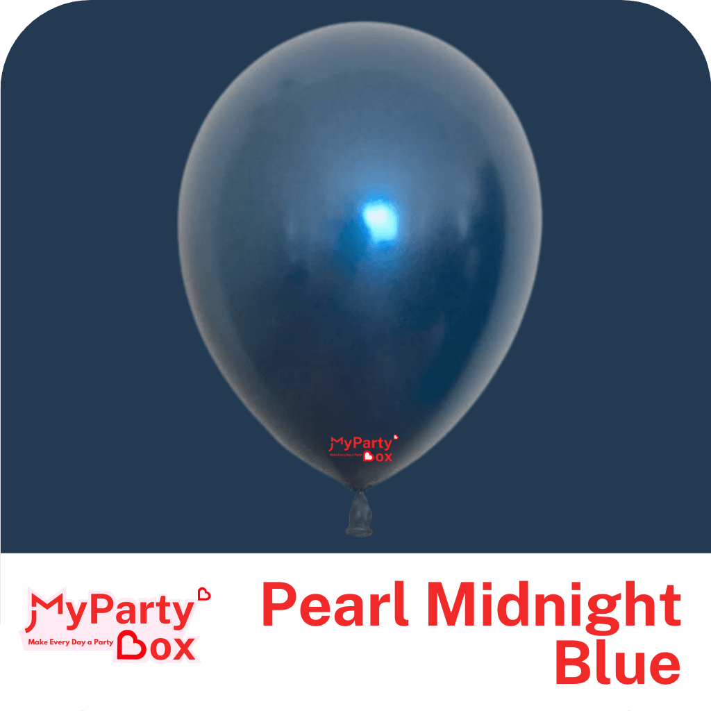 5" (12cm) Pearl Midnight Blue Mini Latex Balloon
