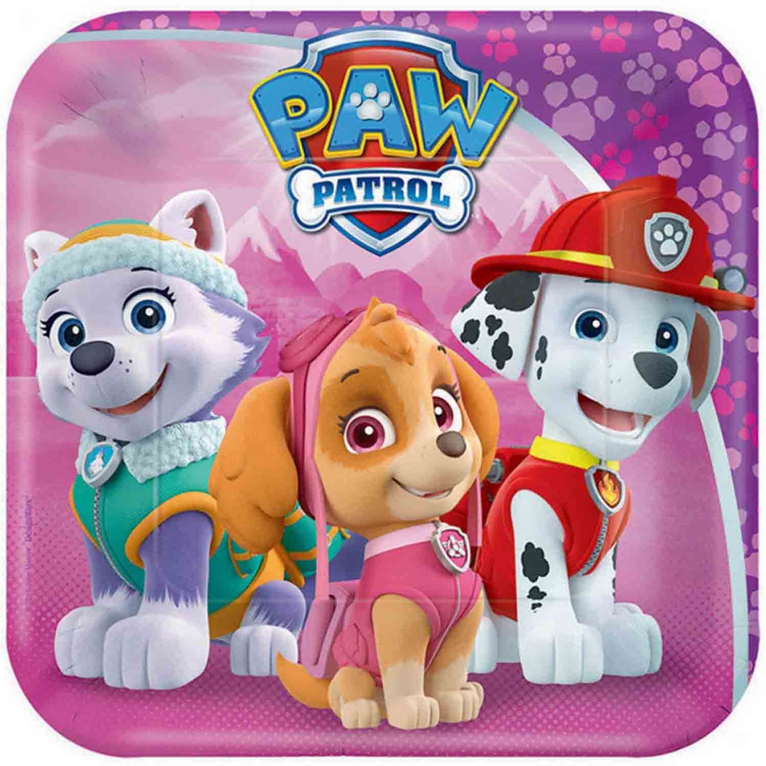 Girl Paw Patrol Plates