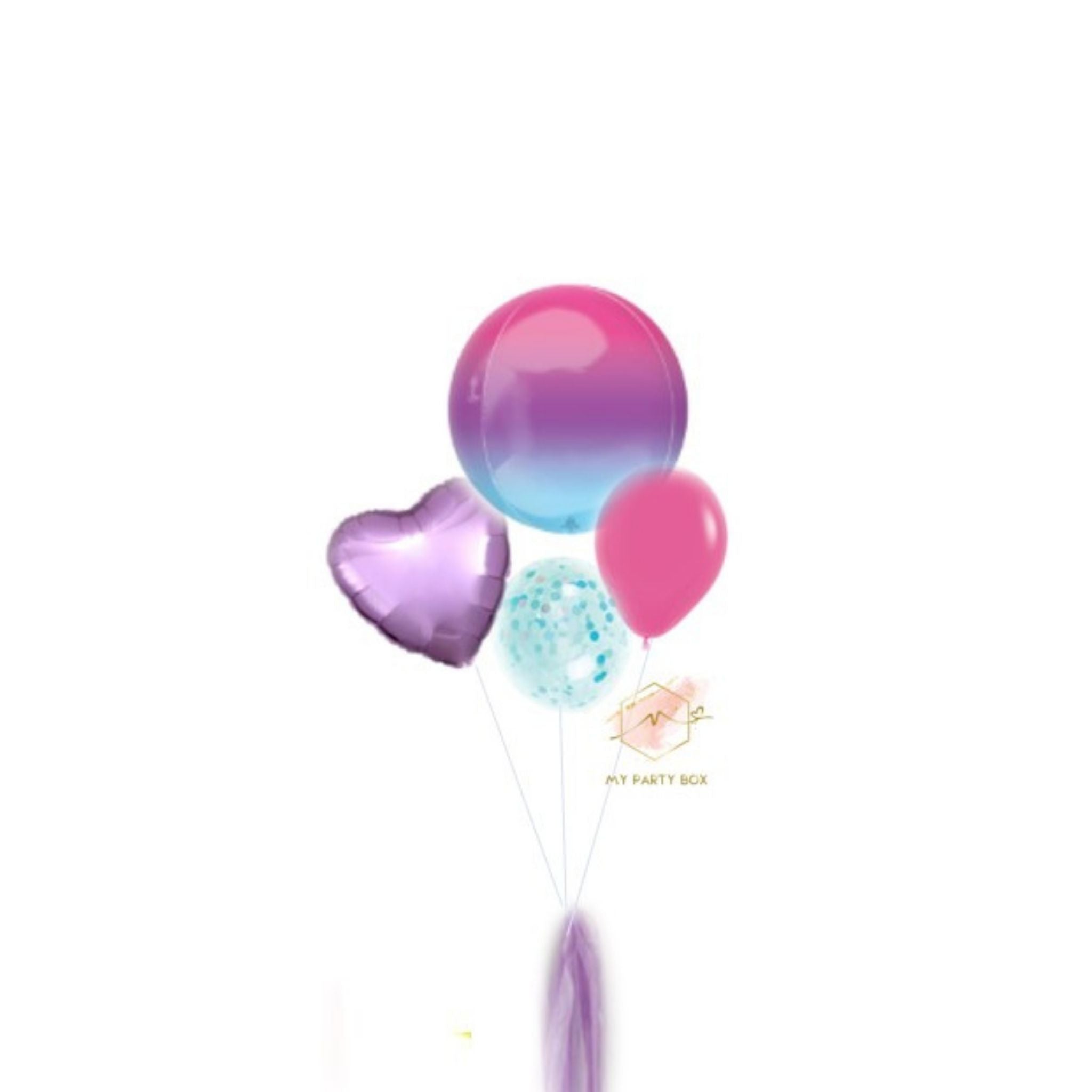My Party Box Purple & Blue Basic Balloon Bouquet