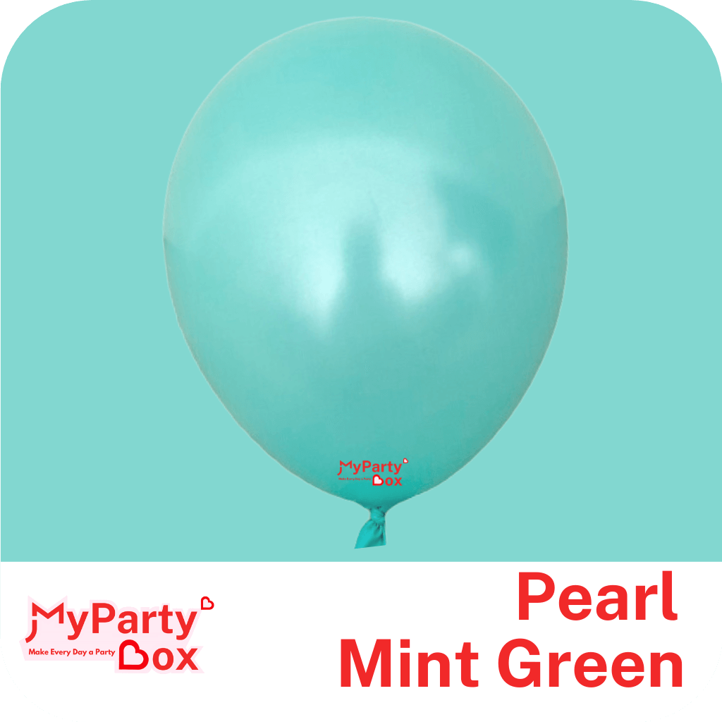 5" (12cm) Pearl Mint Green Mini Latex Balloon
