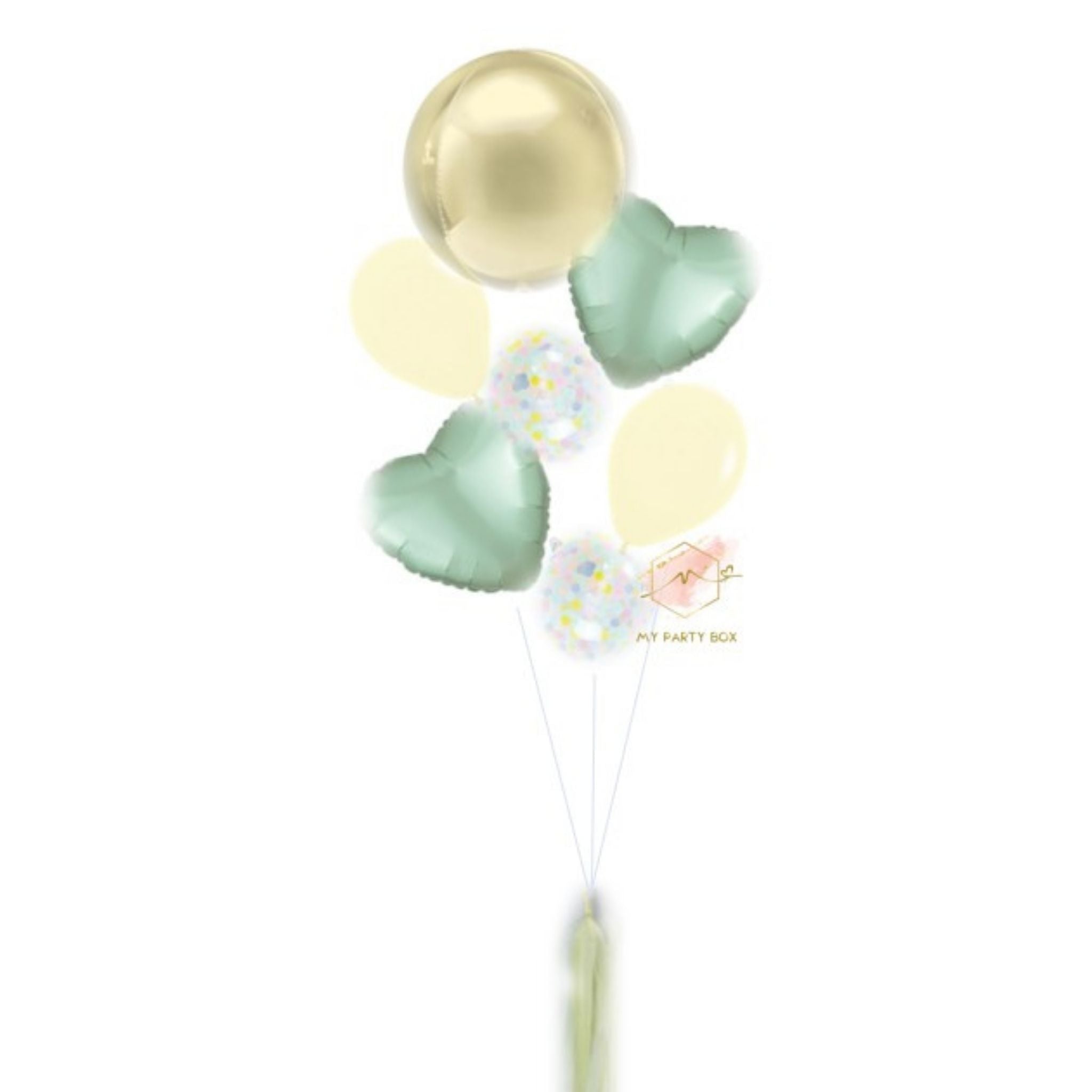 My Party Box Pastel Yellow Deluxe Balloon Bouquet