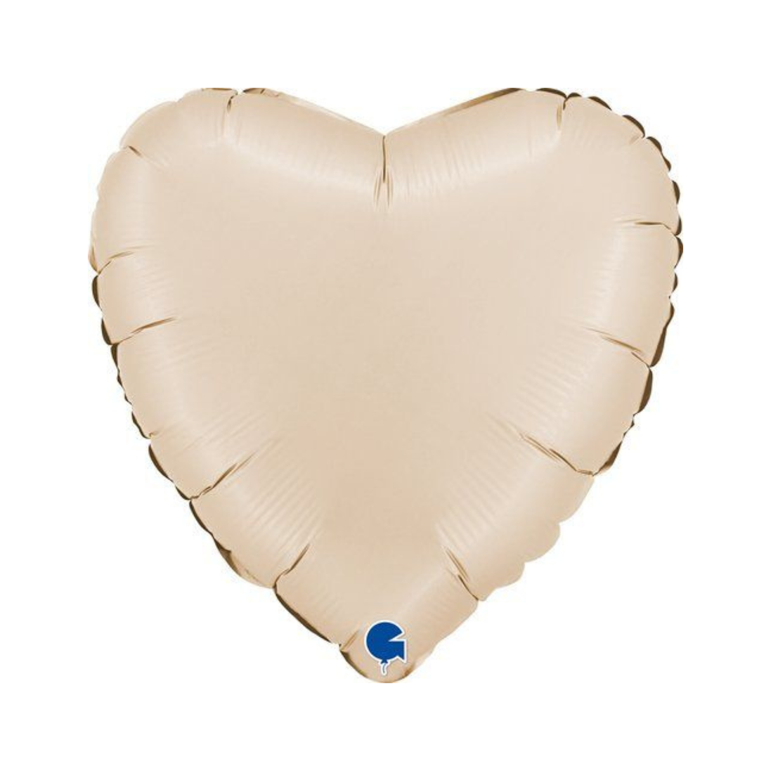 Satin Cream Heart Foil Balloon