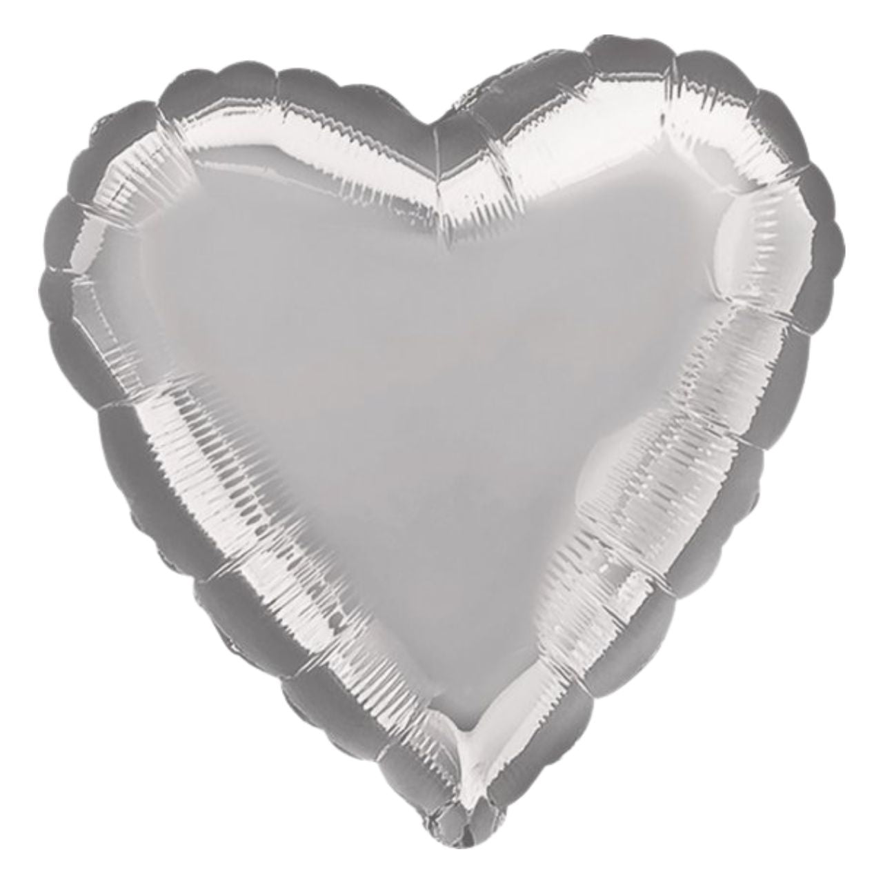 Anagram Metallic Silver Heart Foil Balloon