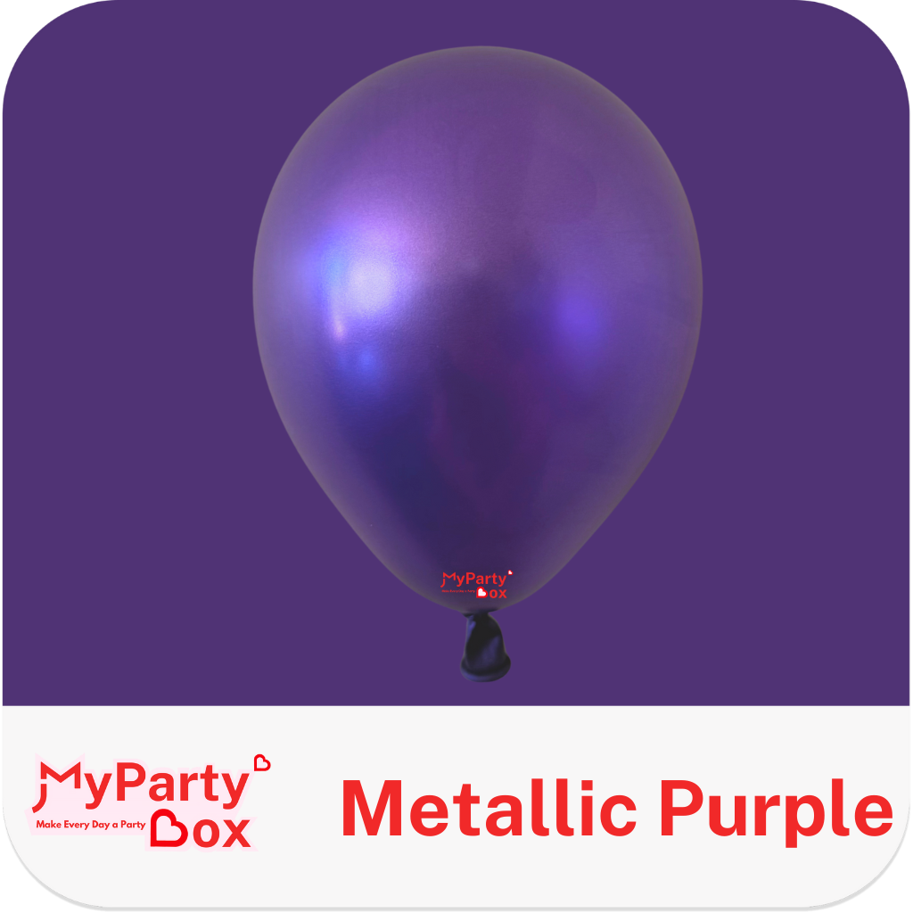 12"(30cm) Metallic Purple Regular Latex Balloon