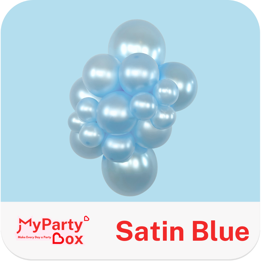 Sempertex Satin Blue Latex Balloon Cluster