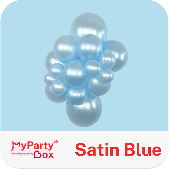 Sempertex Satin Blue Latex Balloon Cluster