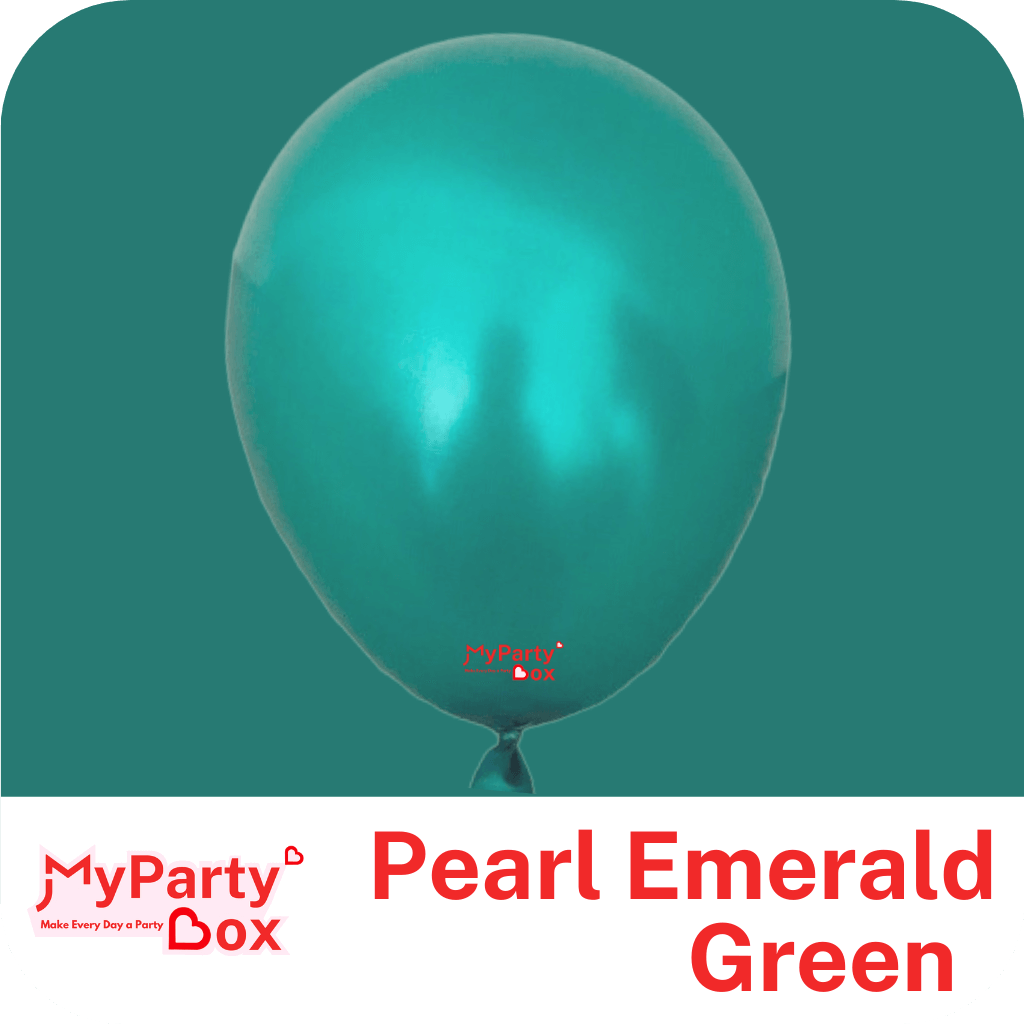 5" (12cm) Pearl Emerald Green Mini Latex Balloon