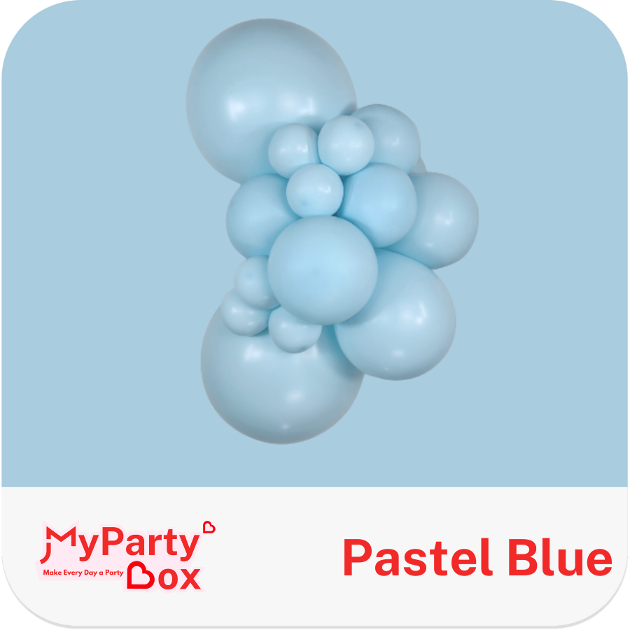 Sempertex Pastel Matte Blue Latex Balloon Cluster