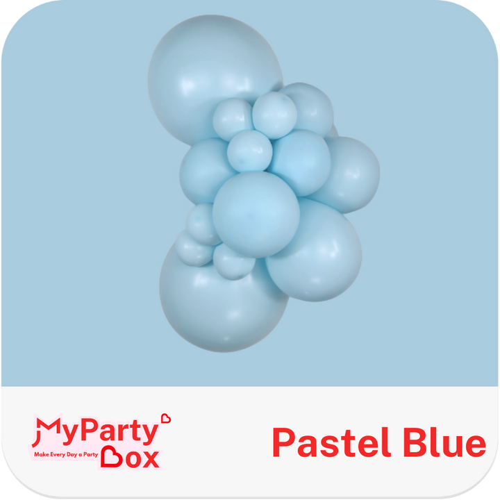 Sempertex Pastel Matte Blue Latex Balloon Cluster
