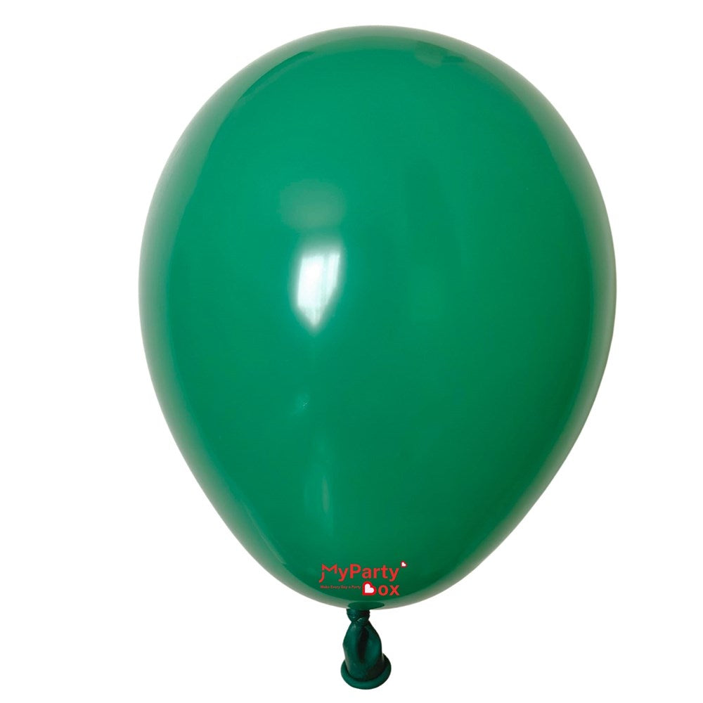 Green balloon with 'My Party Box' logo on a white background