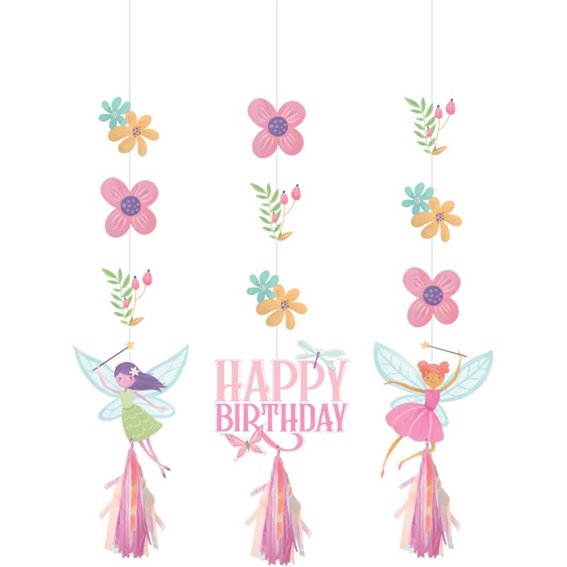 Fairy Forest Hanging String Cutouts & Tassels
