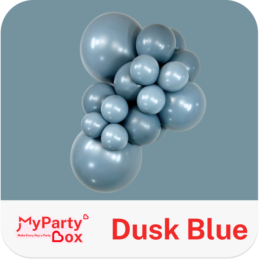 Sempertex Pastel Dusk Blue Latex Balloon Cluster