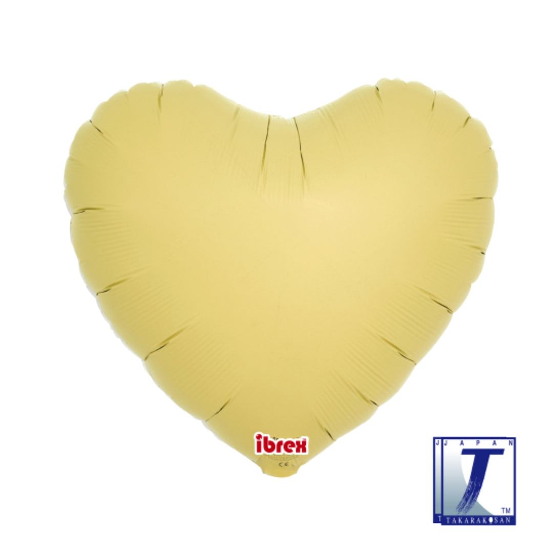 Ice Orange (Yellow) Heart Foil Balloon (unpackaged)