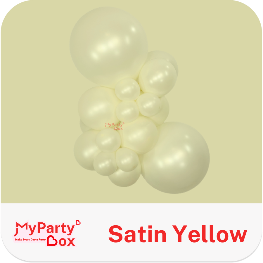 Sempertex Satin Yellow Latex Balloon Cluster