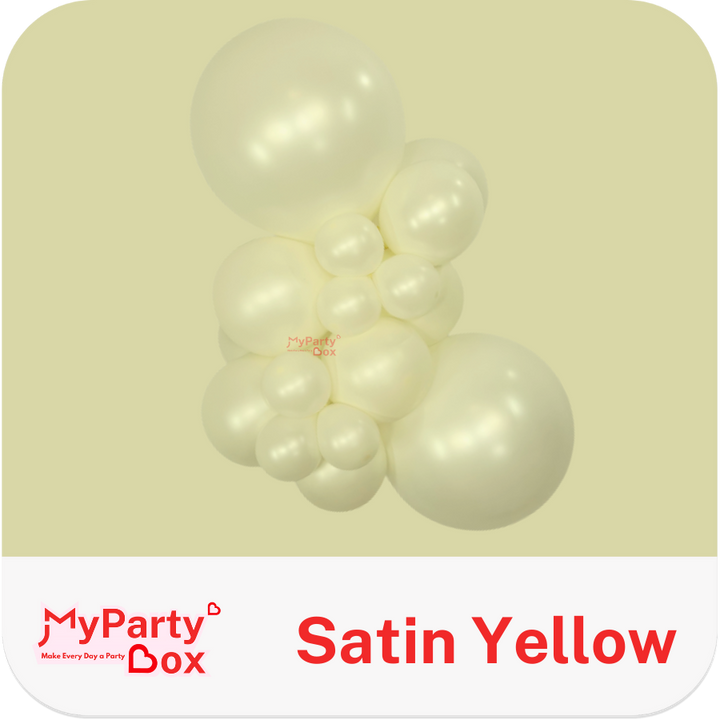 Sempertex Satin Yellow Latex Balloon Cluster