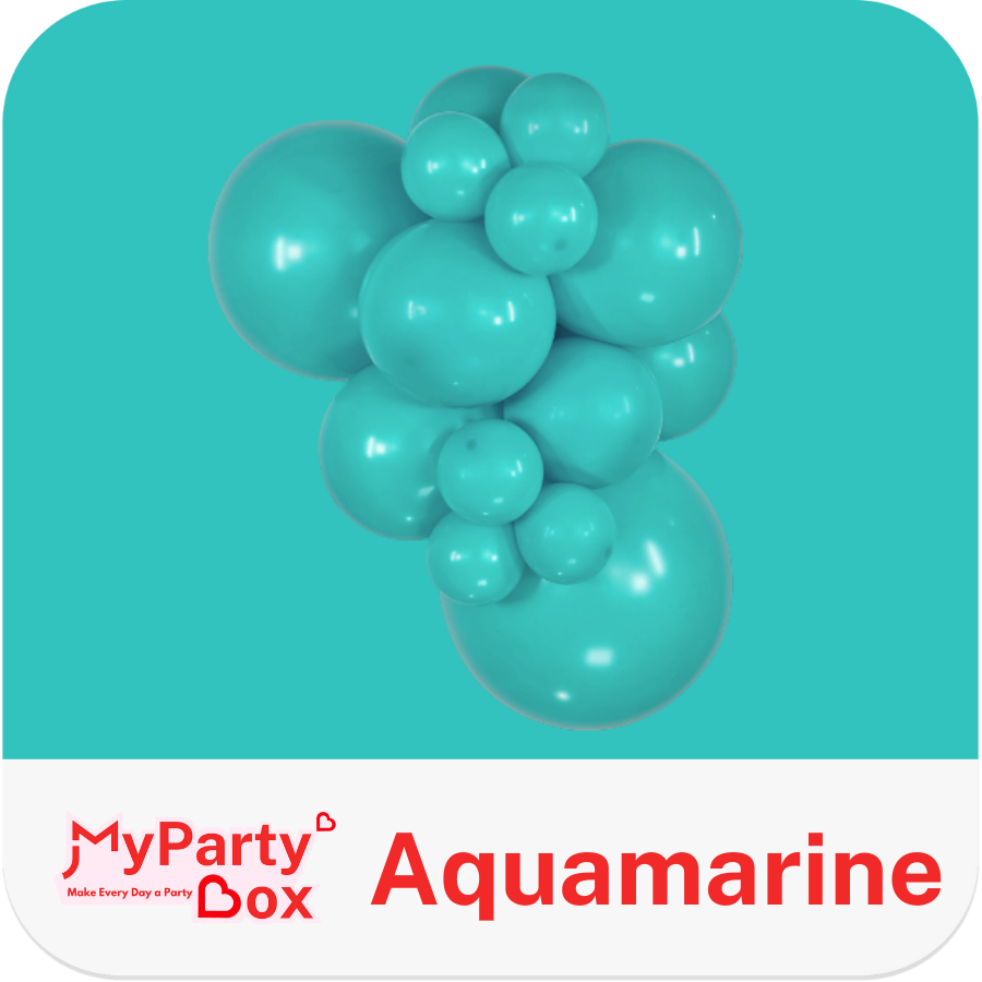 Sempertex Aquamarine Latex Balloon Cluster