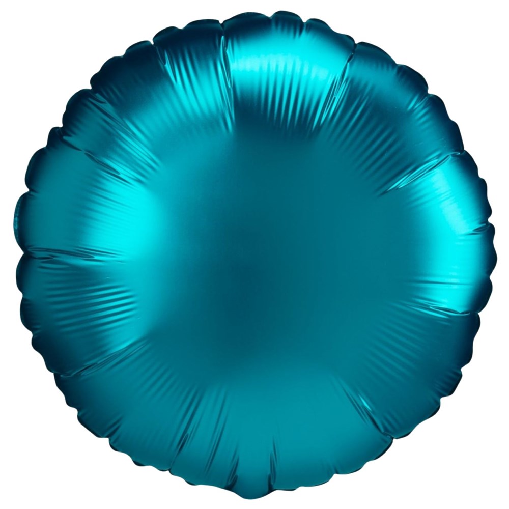 Luxe Aqua Foil Round Balloon