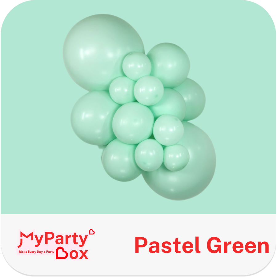 Sempertex Pastel Matte Green Latex Balloon Cluster