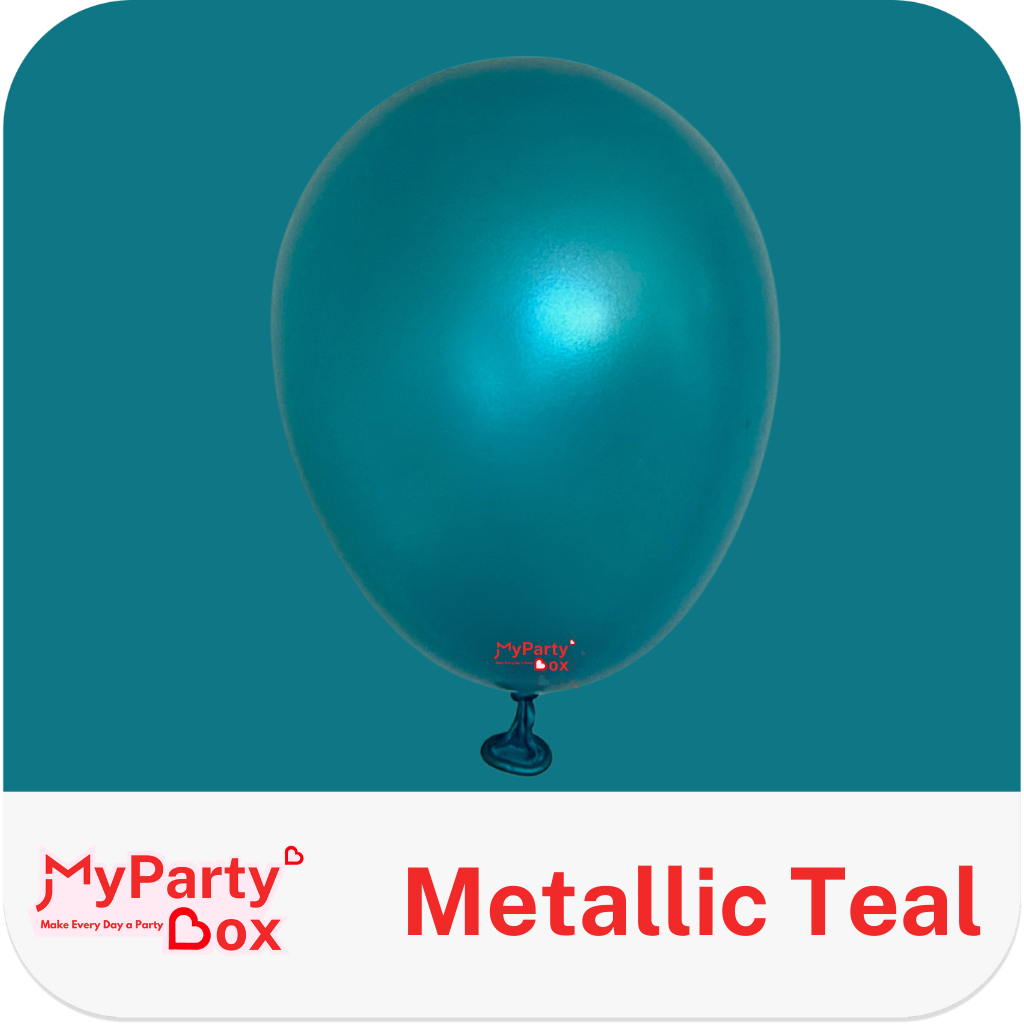 Tuftex Metallic Teal Latex Balloon Color Chart