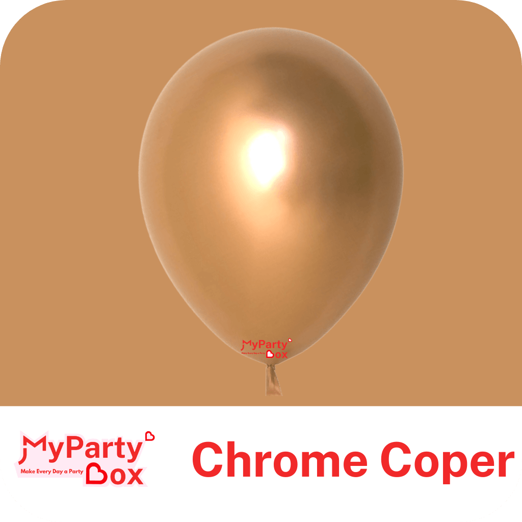 11" (28cm) Chrome Copper Latex Balloon