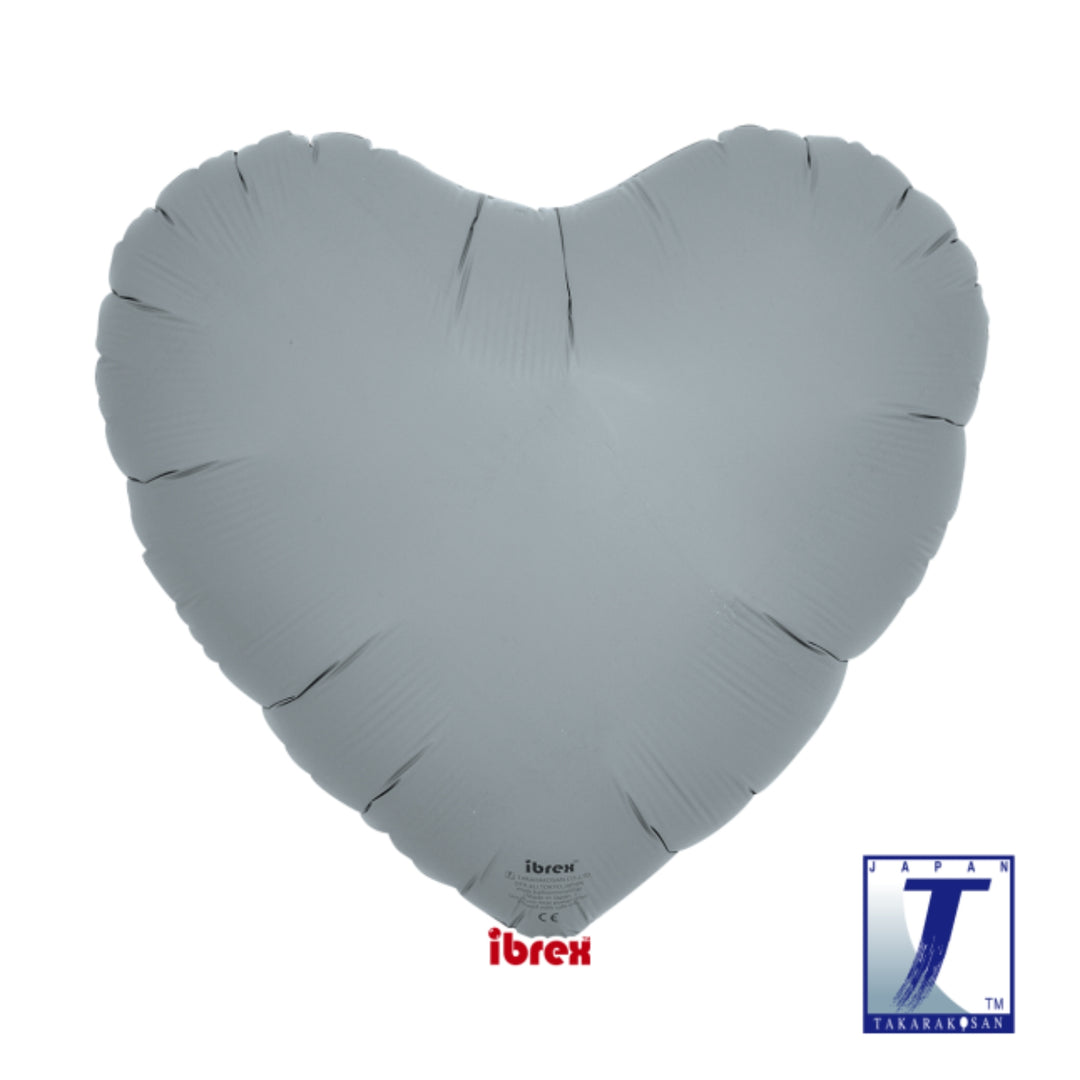 Blue Gray Heart Foil Balloon (Unpackaged)