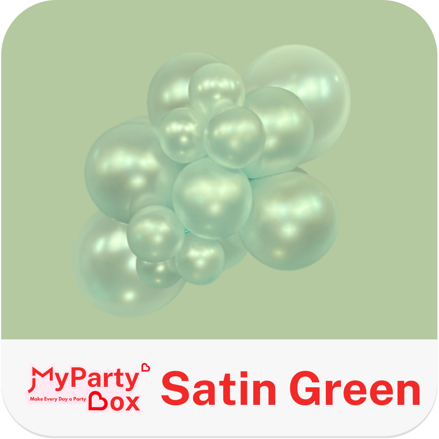 5" (12cm) Satin Green Mini Latex Balloon