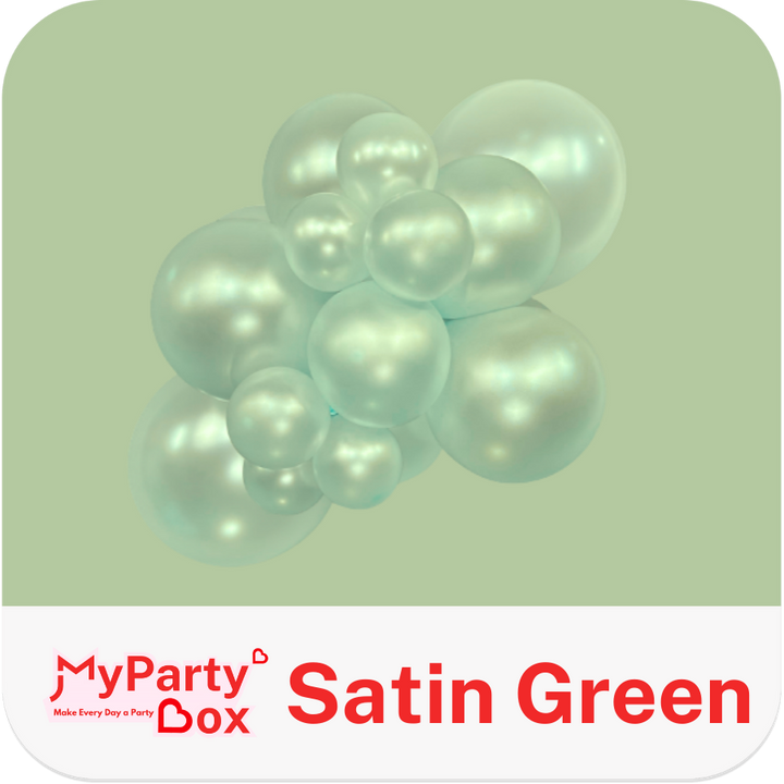 5" (12cm) Satin Green Mini Latex Balloon