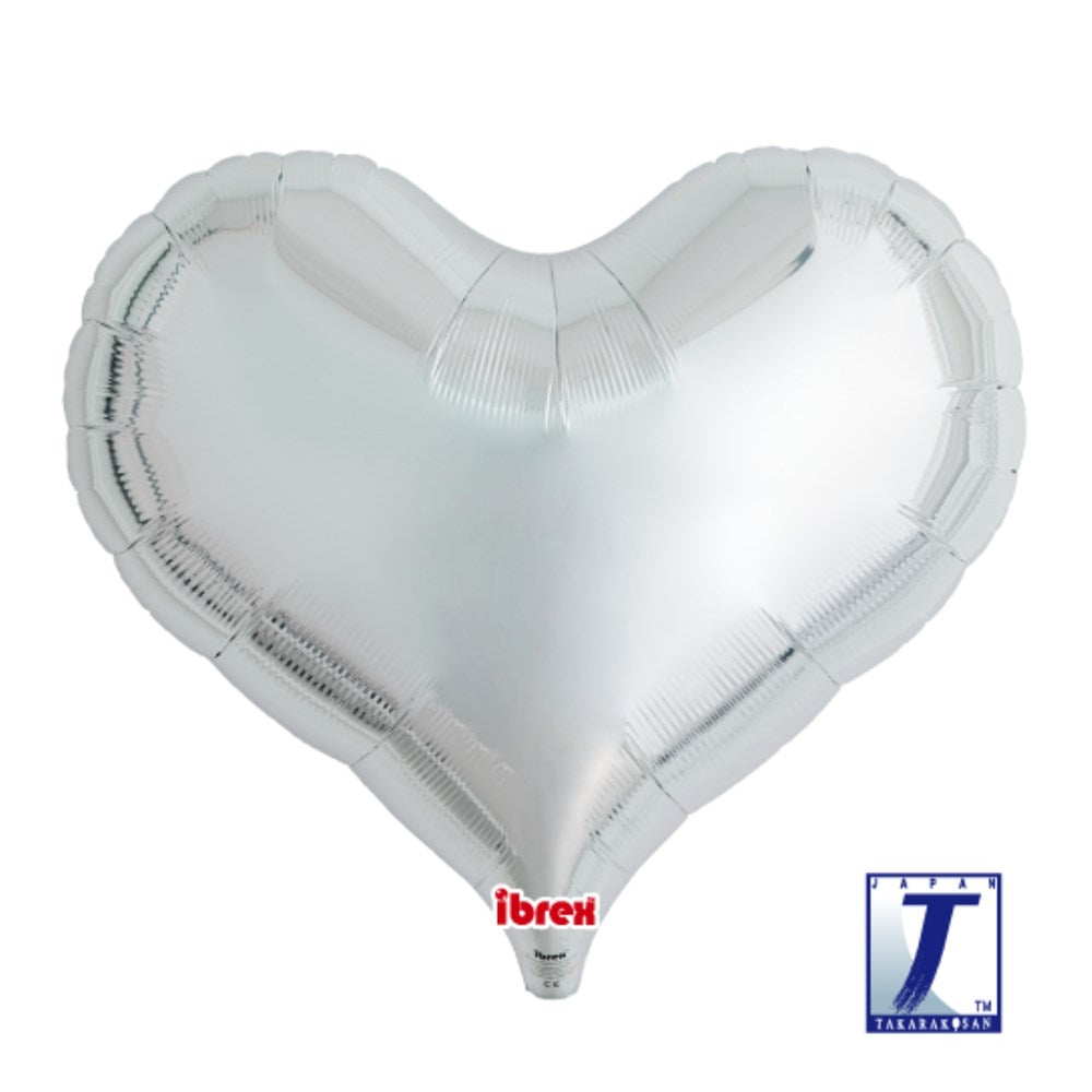 Silver jelly heart shape balloon