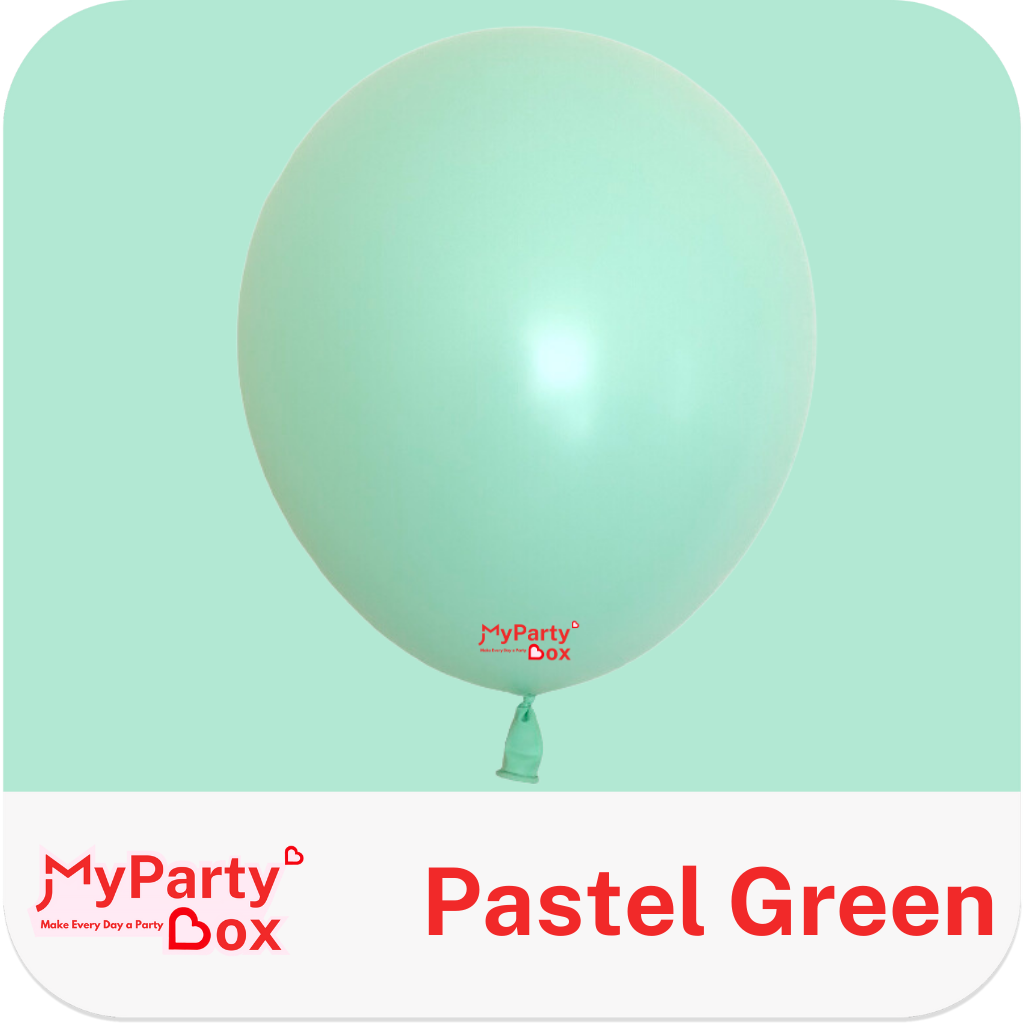 Sempertex Pastel Matte Green Latex Balloons Color Chart
