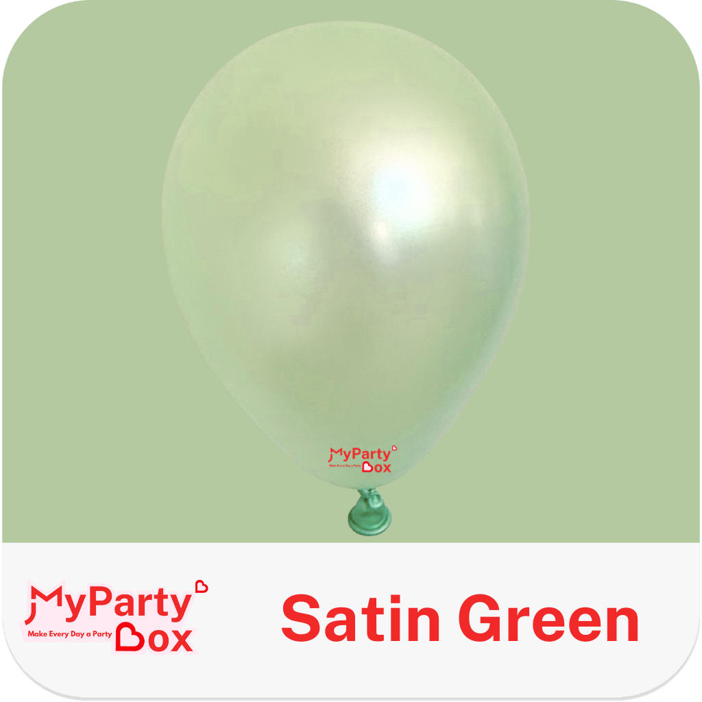5" (12cm) Satin Green Mini Latex Balloon