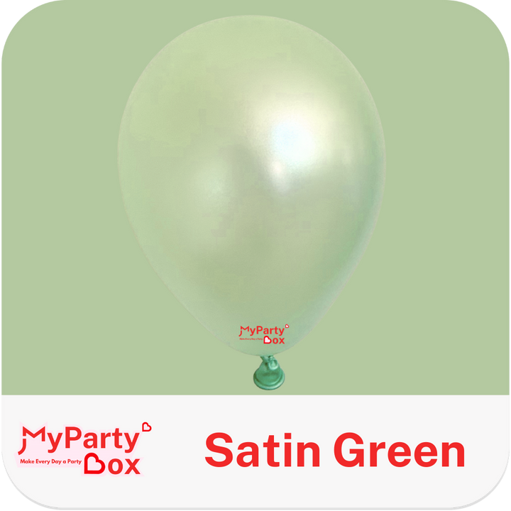 5" (12cm) Satin Green Mini Latex Balloon