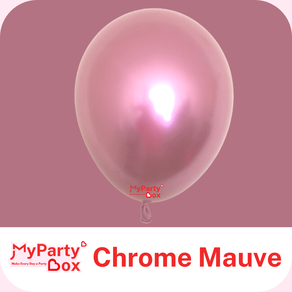 7" (17.5cm) Chrome Mauve Mini Latex Balloon