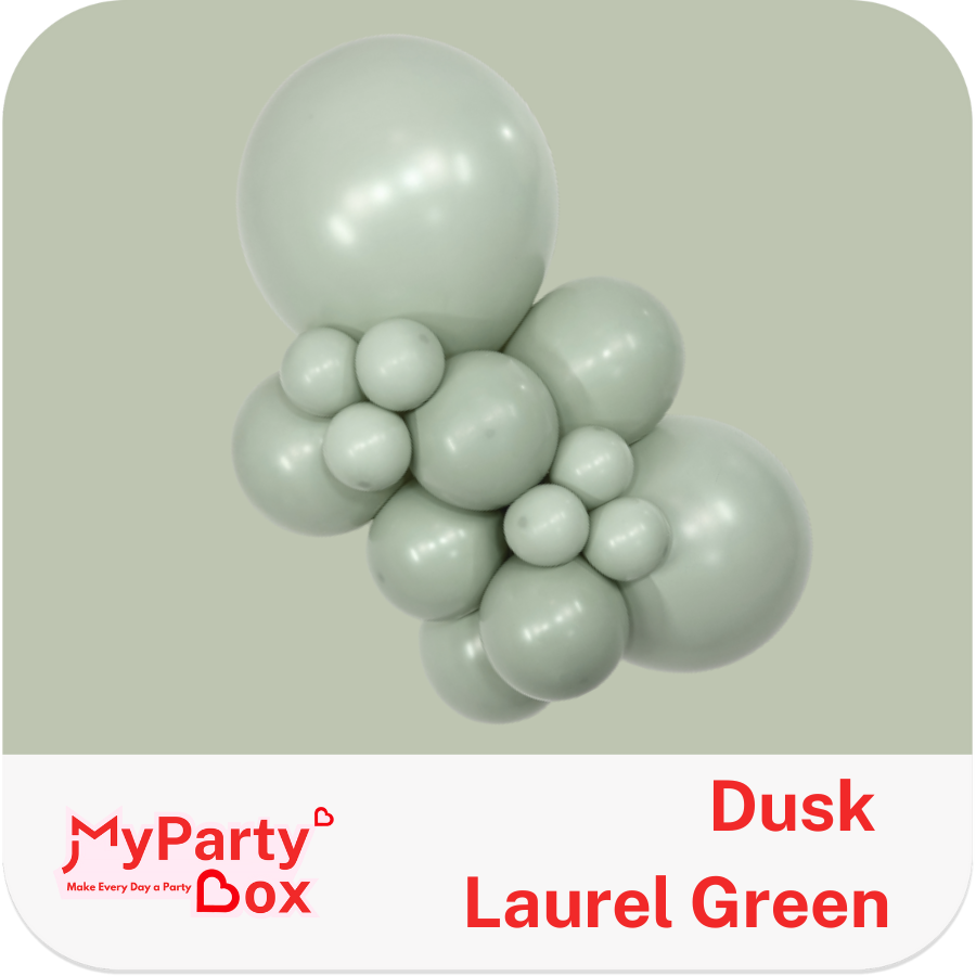 Sempertex Dusk Laurel Green Latex Balloon Cluster