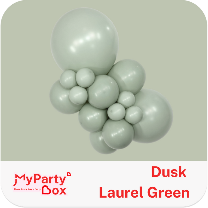 Sempertex Dusk Laurel Green Latex Balloon Cluster